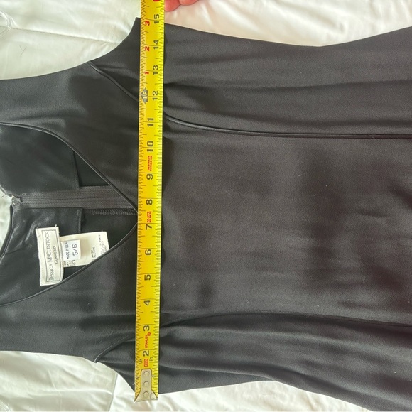 Vintage women’s Jessica McClintock Gunne Sax black gown with slits & wrap 5/6 - Picture 7 of 9